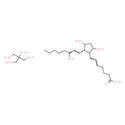 ChemSpider 2D Image | (5E,13E)-9,11,15-Trihydroxyprosta-5,13-dien-1-oic acid - 2-amino-2-(hydroxymethyl)-1,3-propanediol (1:1) | C24H45NO8