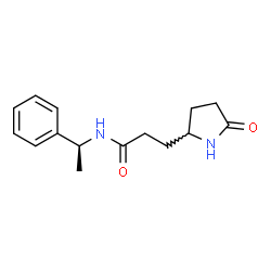 ChemSpider 2D Image | 3-(5-Oxo-2-pyrrolidinyl)-N-[(1S)-1-phenylethyl]propanamide | C15H20N2O2