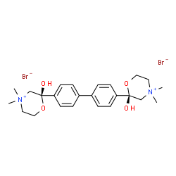 ChemSpider 2D Image | (2S,2'S)-2,2'-(4,4'-Biphenyldiyl)bis(2-hydroxy-4,4-dimethylmorpholin-4-ium) dibromide | C24H34Br2N2O4