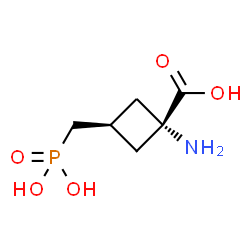 ChemSpider 2D Image | trans-1-Amino-3-(phosphonomethyl)cyclobutanecarboxylic acid | C6H12NO5P