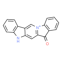ChemSpider 2D Image | 7-Oxo-5,7-dihydrobenzo[2,3]indolizino[7,6-b]indol-12-ium | C18H11N2O