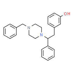 ChemSpider 2D Image | 3-[2-(4-Benzyl-1-piperazinyl)-2-phenylethyl]phenol | C25H28N2O