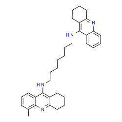 ChemSpider 2D Image | N-(5-Methyl-1,2,3,4-tetrahydro-9-acridinyl)-N'-(1,2,3,4-tetrahydro-9-acridinyl)-1,7-heptanediamine | C34H42N4