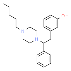 ChemSpider 2D Image | 3-[2-(4-Pentyl-1-piperazinyl)-2-phenylethyl]phenol | C23H32N2O