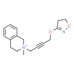 ChemSpider 2D Image | 2-[4-(4,5-Dihydro-1,2-oxazol-3-yloxy)-2-butyn-1-yl]-2-methyl-1,2,3,4-tetrahydroisoquinolinium | C17H21N2O2