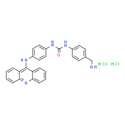ChemSpider 2D Image | 1-[4-(9-Acridinylamino)phenyl]-3-[4-(aminomethyl)phenyl]urea dihydrochloride | C27H25Cl2N5O