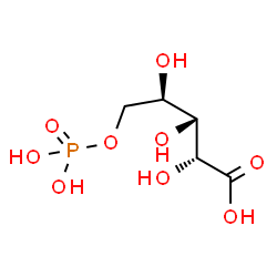 ChemSpider 2D Image | 5-O-Phosphono-D-ribonic acid | C5H11O9P