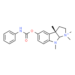 ChemSpider 2D Image | (3aS)-1,1,3a,8-Tetramethyl-5-[(phenylcarbamoyl)oxy]-1,2,3,3a,8,8a-hexahydropyrrolo[2,3-b]indol-1-ium | C21H26N3O2