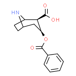 ChemSpider 2D Image | (2R,3S)-3-(Benzoyloxy)-8-azabicyclo[3.2.1]octane-2-carboxylic acid | C15H17NO4