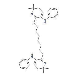 ChemSpider 2D Image | 1,1'-(1,8-Octanediyl)bis(3,3-dimethyl-4,9-dihydro-3H-beta-carboline) | C34H42N4