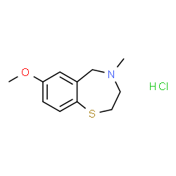 ChemSpider 2D Image | 7-Methoxy-4-methyl-2,3,4,5-tetrahydro-1,4-benzothiazepine hydrochloride (1:1) | C11H16ClNOS