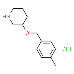 ChemSpider 2D Image | 3-((4-methylbenzyl)oxy)piperidine hydrochloride | C13H20ClNO