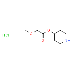 ChemSpider 2D Image | piperidin-4-yl 2-methoxyacetate hydrochloride | C8H16ClNO3