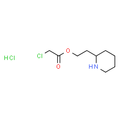 ChemSpider 2D Image | 2-(piperidin-2-yl)ethyl 2-chloroacetate hydrochloride | C9H17Cl2NO2