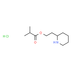 ChemSpider 2D Image | 2-(2-Piperidinyl)ethyl 2-methylpropanoate hydrochloride (1:1) | C11H22ClNO2