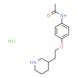 ChemSpider 2D Image | N-(4-(2-(piperidin-3-yl)ethoxy)phenyl)acetamide hydrochloride | C15H23ClN2O2