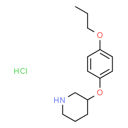 ChemSpider 2D Image | 3-(4-Propoxyphenoxy)piperidine hydrochloride | C14H22ClNO2