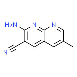 ChemSpider 2D Image | 2-Amino-6-methyl-1,8-naphthyridine-3-carbonitrile | C10H8N4