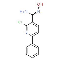 ChemSpider 2D Image | 2-Chloro-N-hydroxy-6-phenyl-3-pyridinecarboximidamide | C12H10ClN3O