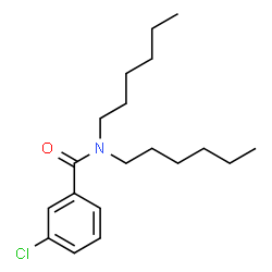 ChemSpider 2D Image | 3-Chloro-N,N-dihexylbenzamide | C19H30ClNO