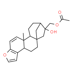 ChemSpider 2D Image | [17-Hydroxy-12-methyl-8-oxapentacyclo[14.2.1.0~1,13~.0~4,12~.0~5,9~]nonadeca-5(9),6,10-trien-17-yl]methyl acetate | C22H28O4