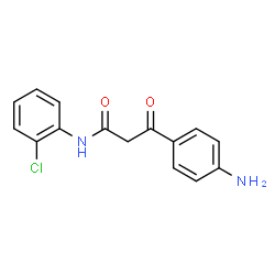 ChemSpider 2D Image | 3-(4-Aminophenyl)-N-(2-chlorophenyl)-3-oxopropanamide | C15H13ClN2O2