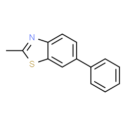 ChemSpider 2D Image | 2-METHYL-6-PHENYLBENZOTHIAZOLE | C14H11NS