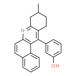 ChemSpider 2D Image | 3-(9-Methyl-8,9,10,11-tetrahydrobenzo[a]acridin-12-yl)phenol | C24H21NO