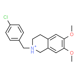 ChemSpider 2D Image | 2-(4-Chlorobenzyl)-6,7-dimethoxy-1,2,3,4-tetrahydroisoquinolinium | C18H21ClNO2