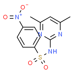 ChemSpider 2D Image | N-(4,6-Dimethyl-2-pyrimidinyl)-4-nitrobenzenesulfonamide | C12H12N4O4S