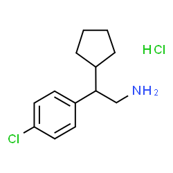 ChemSpider 2D Image | 2-(4-Chlorophenyl)-2-cyclopentylethanamine hydrochloride (1:1) | C13H19Cl2N