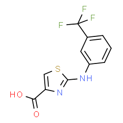 ChemSpider 2D Image | 2-{[3-(Trifluoromethyl)phenyl]amino}-1,3-thiazole-4-carboxylic acid | C11H7F3N2O2S