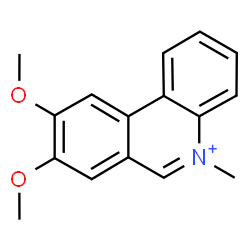 ChemSpider 2D Image | 8,9-Dimethoxy-5-methylphenanthridinium | C16H16NO2