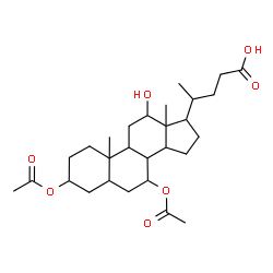 ChemSpider 2D Image | 3,7-Diacetoxy-12-hydroxycholan-24-oic acid | C28H44O7