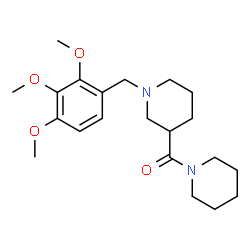 ChemSpider 2D Image | 1-Piperidinyl[1-(2,3,4-trimethoxybenzyl)-3-piperidinyl]methanone | C21H32N2O4
