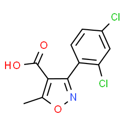 ChemSpider 2D Image | 3-(2,4-Dichlorophenyl)-5-methyl-1,2-oxazole-4-carboxylic acid | C11H7Cl2NO3