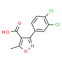 ChemSpider 2D Image | 3-(3,4-Dichlorophenyl)-5-methyl-1,2-oxazole-4-carboxylic acid | C11H7Cl2NO3