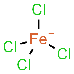 ChemSpider 2D Image | tetrachloroferrate | Cl4Fe