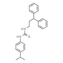 ChemSpider 2D Image | 1-(3,3-Diphenylpropyl)-3-(4-isopropylphenyl)urea | C25H28N2O