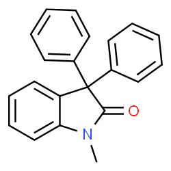 ChemSpider 2D Image | 1-Methyl-3,3-diphenyl-1,3-dihydro-2H-indol-2-one | C21H17NO