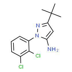 ChemSpider 2D Image | 3-(tert-Butyl)-1-(2,3-dichlorophenyl)-1H-pyrazol-5-amine | C13H15Cl2N3