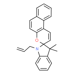 ChemSpider 2D Image | 1'-Allyl-3',3'-dimethyl-1',3'-dihydrospiro[benzo[f]chromene-3,2'-indole] | C25H23NO
