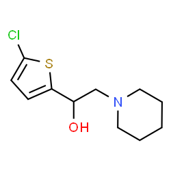 ChemSpider 2D Image | 1-(5-Chloro-2-thienyl)-2-(1-piperidinyl)ethanol | C11H16ClNOS