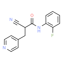 ChemSpider 2D Image | 2-Cyano-N-(2-fluorophenyl)-3-(4-pyridinyl)propanamide | C15H12FN3O