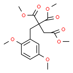 ChemSpider 2D Image | Trimethyl 3-(2,5-dimethoxyphenyl)-1,2,2-propanetricarboxylate | C17H22O8