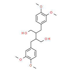 ChemSpider 2D Image | 2,3-Bis(3,4-dimethoxybenzyl)-1,4-butanediol | C22H30O6