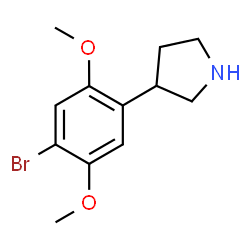 ChemSpider 2D Image | 3-(4-Bromo-2,5-dimethoxyphenyl)pyrrolidine | C12H16BrNO2