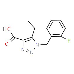 ChemSpider 2D Image | 5-Ethyl-1-(2-fluorobenzyl)-1H-1,2,3-triazole-4-carboxylic acid | C12H12FN3O2