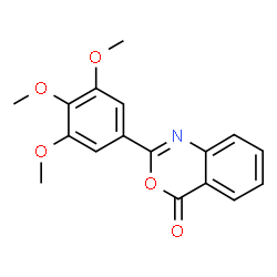 ChemSpider 2D Image | 2-(3,4,5-Trimethoxyphenyl)-4H-3,1-benzoxazin-4-one | C17H15NO5