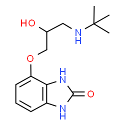 ChemSpider 2D Image | 4-[3-(tert-butylamino)-2-hydroxypropoxy]-1H-benzimidazol-2-ol | C14H21N3O3